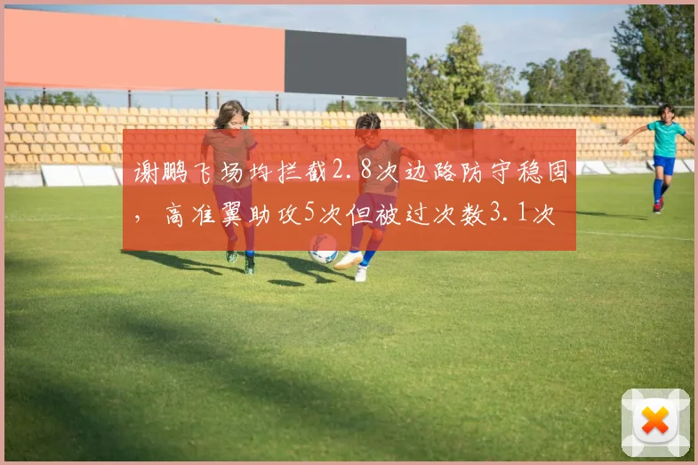 谢鹏飞场均拦截2.8次边路防守稳固,高准翼助攻5次但被过次数3.1次攻强守弱